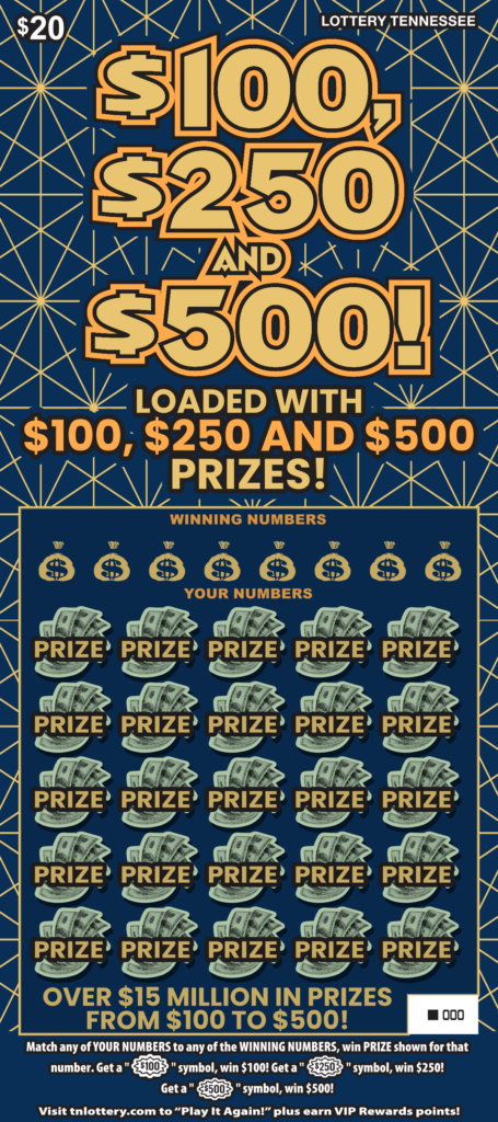 $100, $250 AND $500!