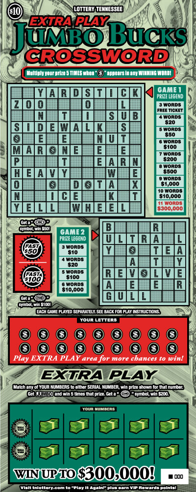 Extra Play Jumbo Bucks Crossword